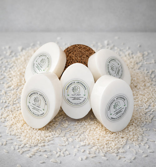 Sabonete Artesanal  Naturey Esfoliante e Cicatrizante de Aveia  e Mel