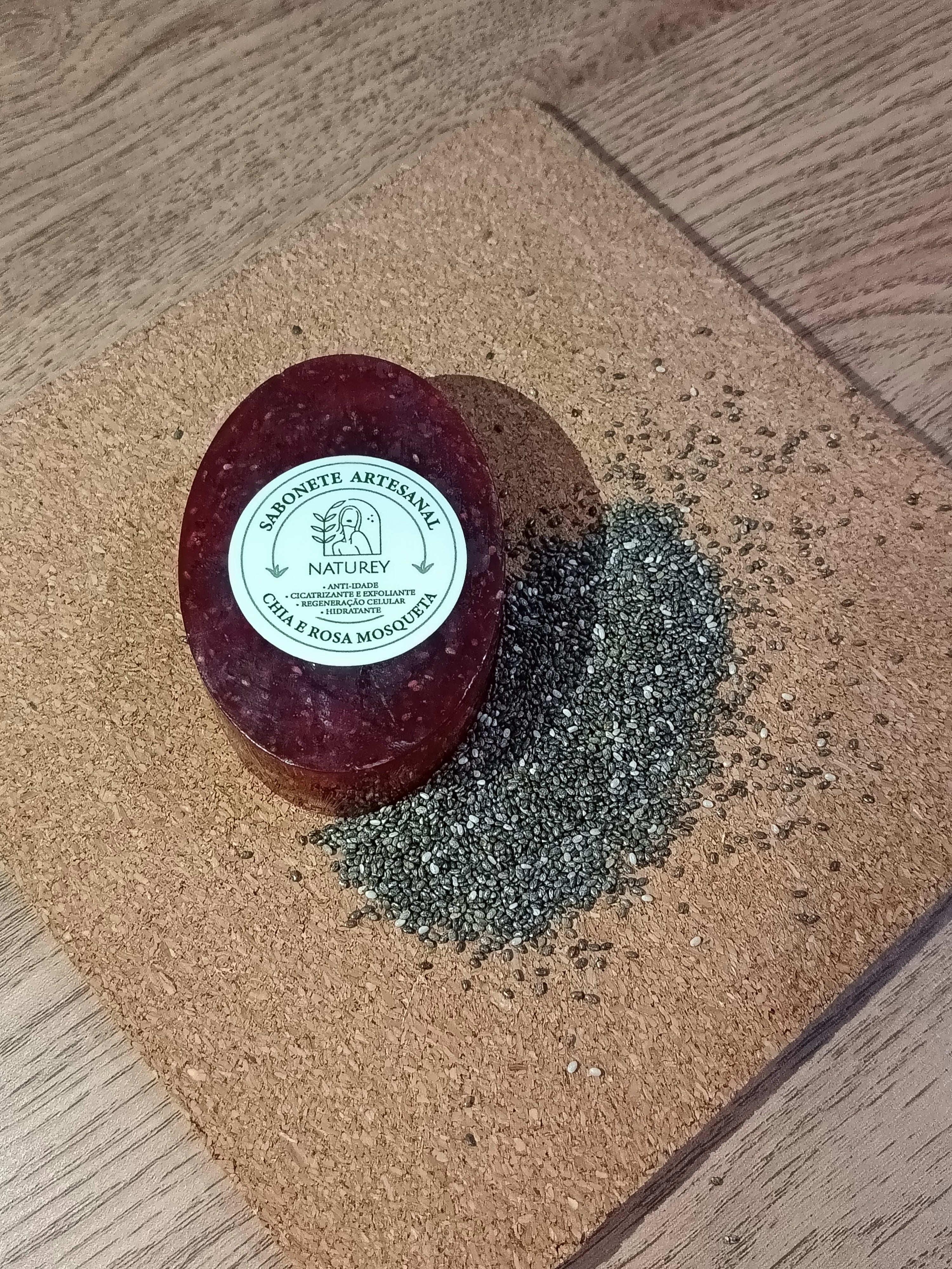Sabonete de Chía e Rosa Mosqueta