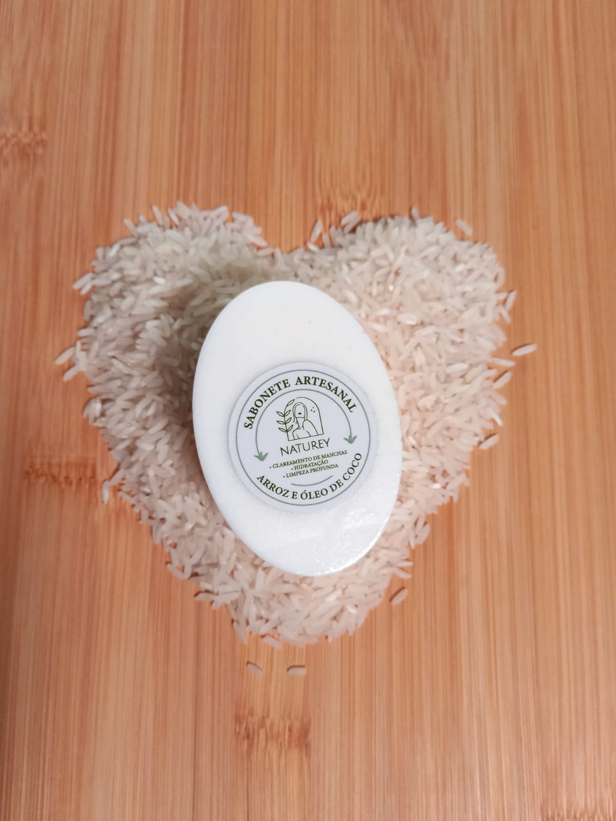 Sabonete de Arroz e Óleo de Coco