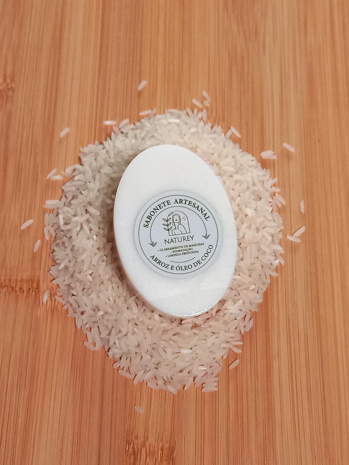 Sabonete de Arroz e Óleo de Coco